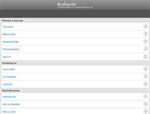 Tablet Screenshot of kozlowski-insurance.com
